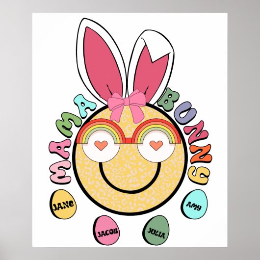 Poster maman lapin (3), rétro, vintage (Devant)
