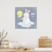 Poster Maman lapin avec un bébé (Cuisine)