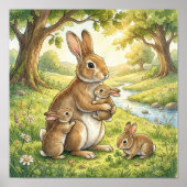 Poster Maman Lapin et sa Crèche de Bébés (Devant)