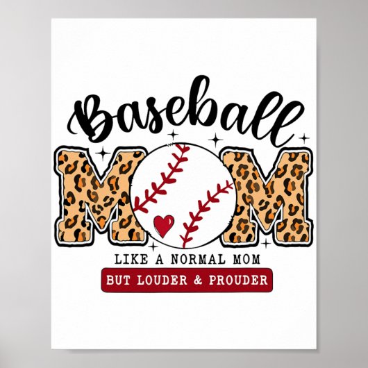 Poster Maman Leopard Loud &amp; Fier Baseball Mère (Devant)