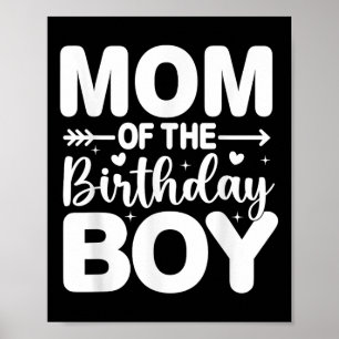 Poster Maman Maman De L'Anniversaire Garçon Famille Enfan