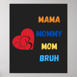 Poster Maman maman maman bruh latte mug