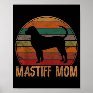 Poster Maman Mastiff Rétro Propriétaire de Mastiffs Chien