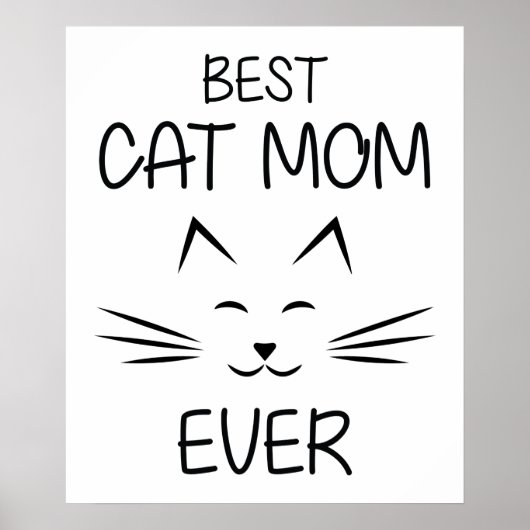 Poster Maman - Meilleure maman de chat de tous les temps (Devant)