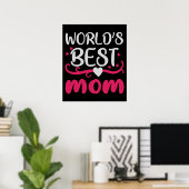 Poster Maman - Meilleure maman du monde (Bureau à domicile)