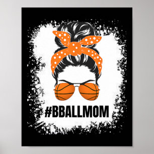 Poster Maman Messy Bun Fier Mama Basketba Basketba