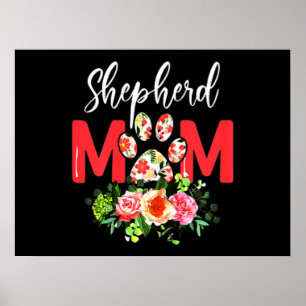 Poster Maman mignonne berger allemand