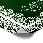 Poster Maman Mon Héros Fleur de rose blanche Personnalisé (Coin)