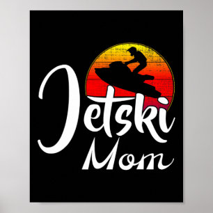 Poster Maman motomarine vintage coucher de soleil rétro d