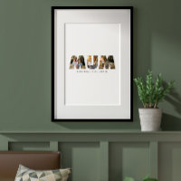 Maman multi photo meilleure élégante simple typogr