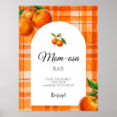 Poster Maman-osa Orange 3D Citrus Plaid Baby shower dessi (Devant)