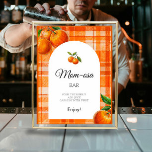 Poster Maman-osa Orange 3D Citrus Plaid Baby shower dessi