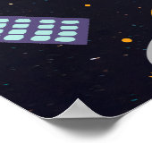 Poster Maman-osa Space Boy Planètes Astronaut Baby shower (Coin)