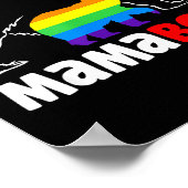 Poster Maman ourse mère fière drapeau arc-en-ciel fierté (Coin)