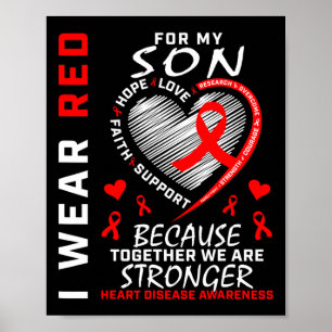Poster Maman Papa Je Porte Le Rouge Pour Mon Fils Cherche