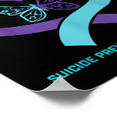 Poster Maman Papa Miss Fille Suicide Prévention (Coin)