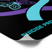 Poster Maman Papa Miss Fille Suicide Prévention (Coin)