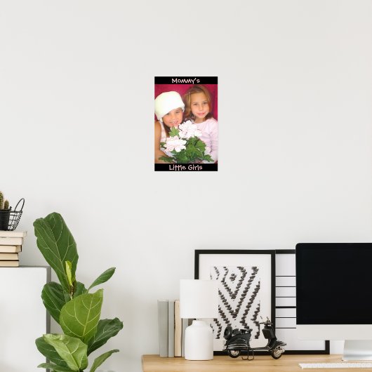 Poster Maman petites filles (Bureau à domicile)