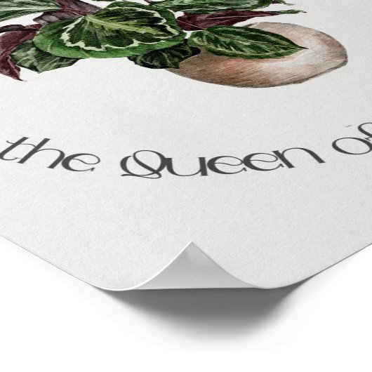 Poster Maman plante - La Reine de toutes les choses Vert (Coin)