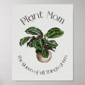 Poster Maman plante - La Reine de toutes les choses Vert (Devant)