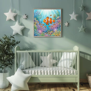 Poster Maman Poisson-Clown et la Nurserie des Alevins