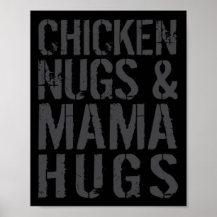 Poster Maman poulet mignonne drôle graphique pour l'amant