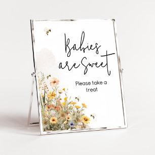 Poster Maman pour Bébé Fleur Sauvage Bébés sont doux
