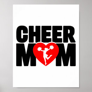 Poster Maman qui fait du cheerleading pour l'équipe de ch