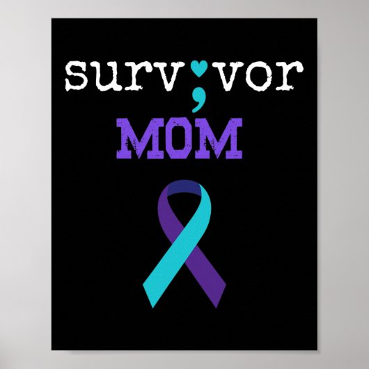 Poster Maman - Semicolon Cadeau Prévention Suicide Sensib (Devant)