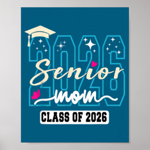 Poster Maman senior 2026 maman fière d'une promotion de 2