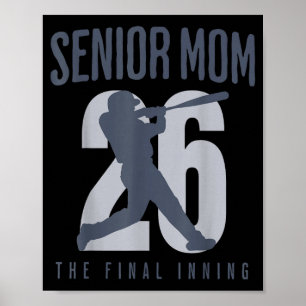 Poster Maman senior de baseball 2026 dernière manche clas
