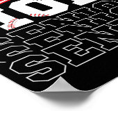 Poster Maman senior de baseball classe de maman baseball (Coin)