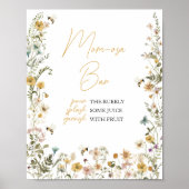 Poster Maman to Bee Fleur sauvage Baby shower Maman Osa B (Devant)