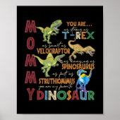 Poster Maman Tu Es Aussi Forte Que T Rex Dinosaur Mères (Devant)