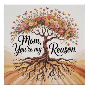 Poster Maman, tu es ma raison