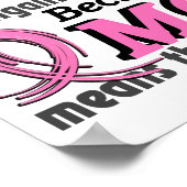 Poster Maman Veut Dire Le Monde Pour Moi Cancer Du Sein (Coin)