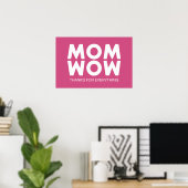 Poster Maman, Wow ! (Bureau à domicile)