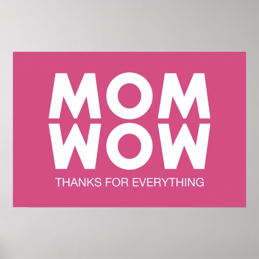 Poster Maman, Wow ! (Devant)