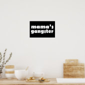 Poster Mamas gangster drôle design (Cuisine)