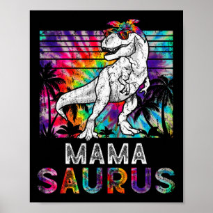 Poster Mamasaurus Dinosaure Maman Saurus Famille Équipée