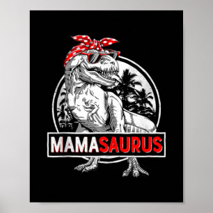 Poster Mamasaurus T Rex Dinosaur Fête des Mères Drôle