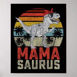 Poster Mamasaurus T Rex Dinosaur Mama Saurus Family Match