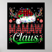 Poster Mamaw Claus Christmas Lights Matching Family Xmas (Devant)