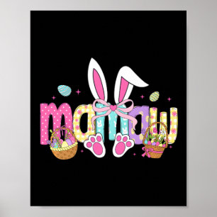 Poster Mamaw Coquette Arc Oreilles de Lapin de Pâques
