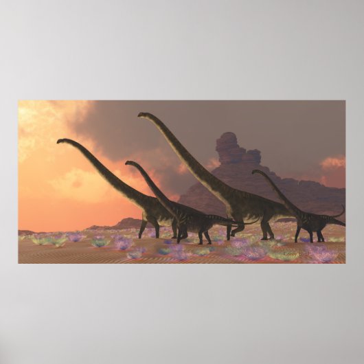 Poster Mamenchisaurus Dinosaures Imprimer (Devant)