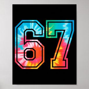 Poster Mamie 67 Mème Drôle Six Sept Tie Dye Génération Al