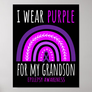 Poster Mamie Arc-en-ciel Papy Violet Petit-fils Épilepsie