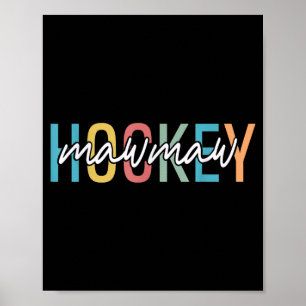 Poster Mamie de hockey rétro vintage amateur de hockey