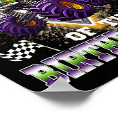 Poster Mamie De L'Anniversaire Garçon Monster Camion Anni (Coin)