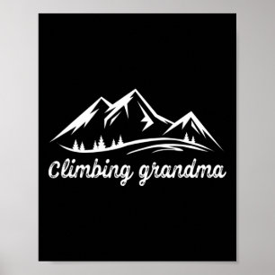 Poster Mamie grimpeuse - Randonnée